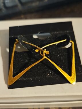 Satya Goldtone Triangle Pierced Earrings